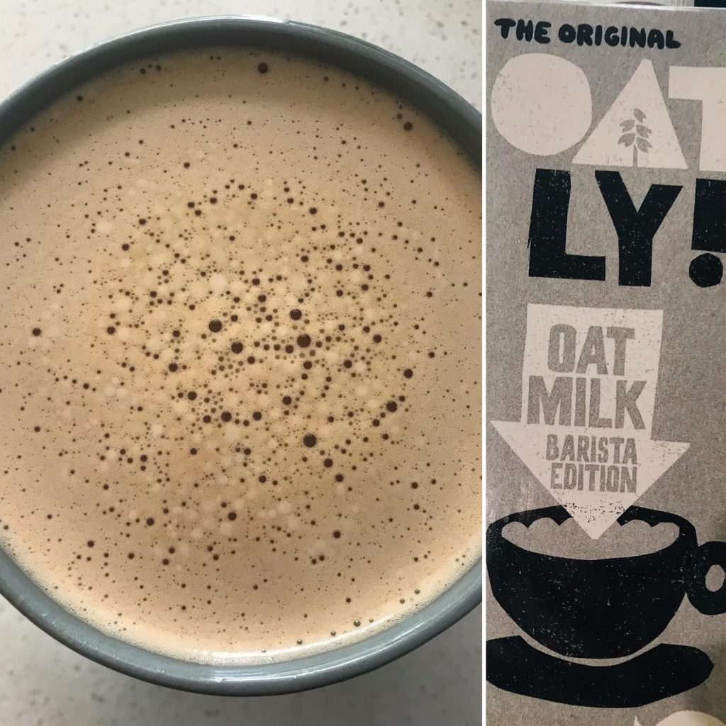 Road testing @oatly barista oat milk and it’s 100% a winner!! Sooo creamy and delish in coffee, fortified with vitamins